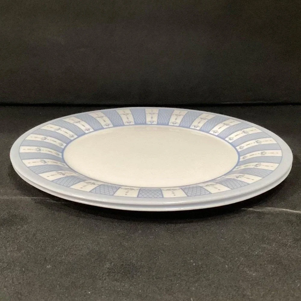 Martha Stewart Everyday Garden Trellis Dinner Plates, Set‎ of 2, White Stoneware